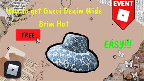 gucci denim hat roblox|wide brim hat roblox.